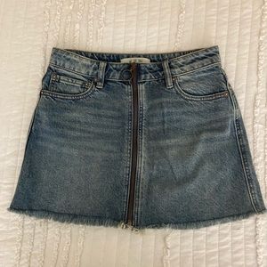 Free People high waisted jean skirt